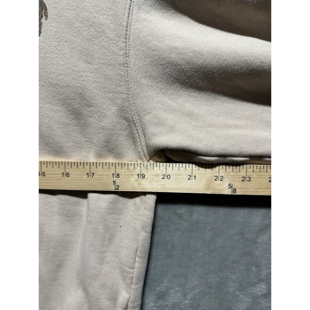 Mountain Hardwear Hoodie Women's Medium Tan Graphic Backhit Hotel Basecamp Bull - Picture 4 of 9